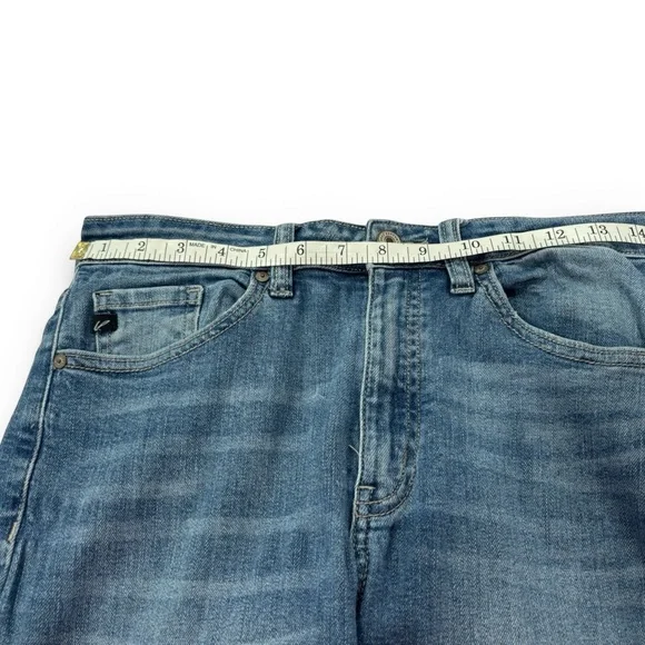 Stylish KanCan Size 28/9 Blue Cropped Frayed Hem Women Jeans - Picture 6 of 8